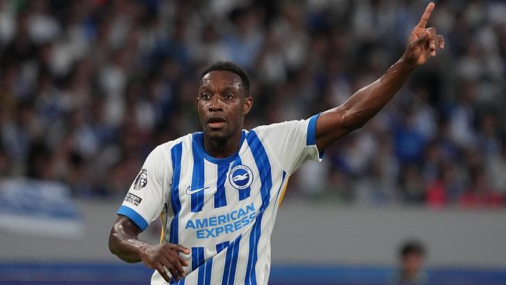 Brighton forward Danny Welbeck in action